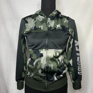 CLEAROUT - Hurley Camo Print lightweight jacket boys Medium - 0276